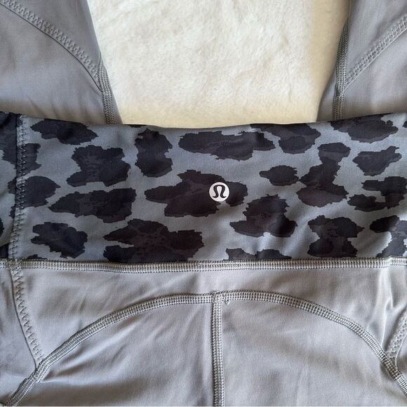 Lululemon All The Right Places Crop Leggings Leopard Size 10 - Picture 3 of 9